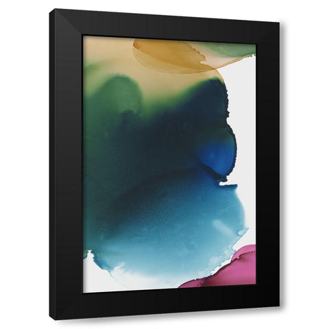 Rainbow Luster II  Black Modern Wood Framed Art Print with Double Matting by PI Studio