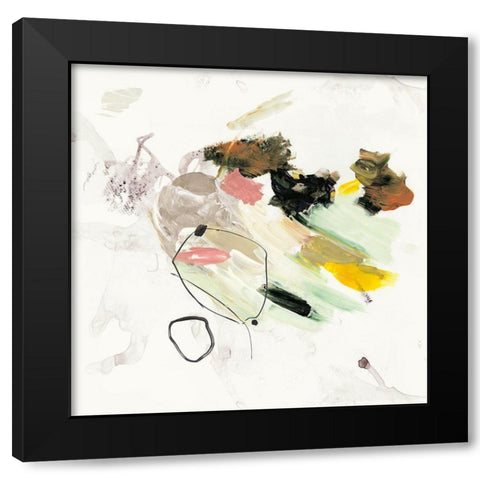 Mixing Palette  Black Modern Wood Framed Art Print with Double Matting by PI Studio