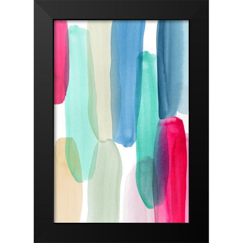 Accent Pink II Black Modern Wood Framed Art Print by PI Studio