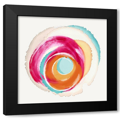 Bright Layers  Black Modern Wood Framed Art Print with Double Matting by PI Studio