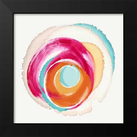 Bright Layers  Black Modern Wood Framed Art Print by PI Studio