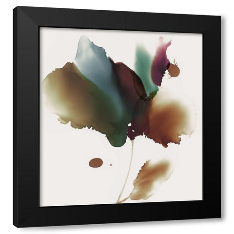 Iris  Black Modern Wood Framed Art Print with Double Matting by PI Studio