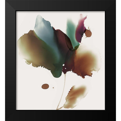 Iris  Black Modern Wood Framed Art Print by PI Studio