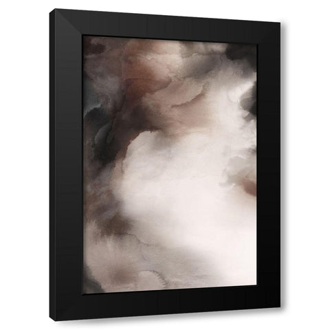 London Smoke  Black Modern Wood Framed Art Print with Double Matting by PI Studio