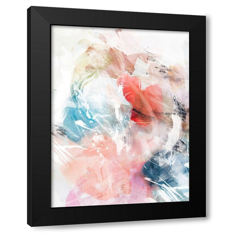 Soft Wash I  Black Modern Wood Framed Art Print with Double Matting by PI Studio