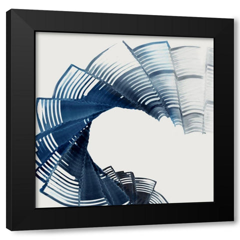 Fabric Folds  Black Modern Wood Framed Art Print with Double Matting by PI Studio