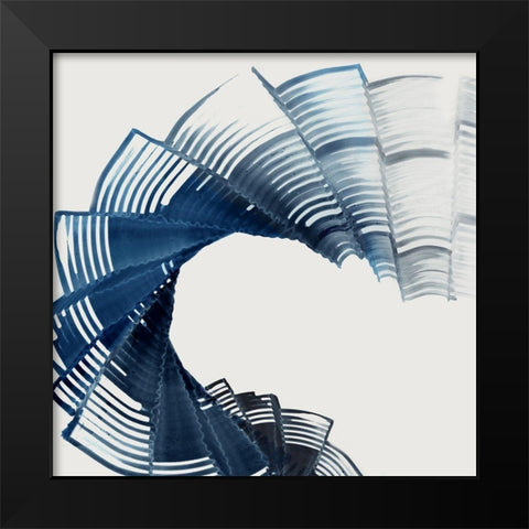 Fabric Folds  Black Modern Wood Framed Art Print by PI Studio