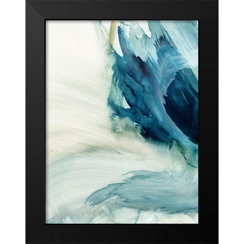 Blue Implosion I  Black Modern Wood Framed Art Print by PI Studio