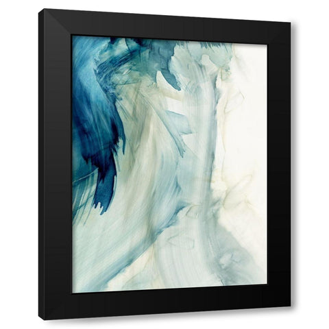 Blue Implosion II  Black Modern Wood Framed Art Print with Double Matting by PI Studio
