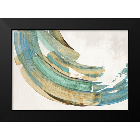 Modern Blue Ring  Black Modern Wood Framed Art Print by PI Studio