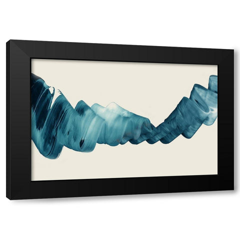 Onde Black Modern Wood Framed Art Print by PI Studio