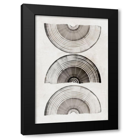 Sophisticatted Lines I  Black Modern Wood Framed Art Print with Double Matting by PI Studio