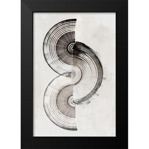 Sophisticatted Lines II Black Modern Wood Framed Art Print by PI Studio