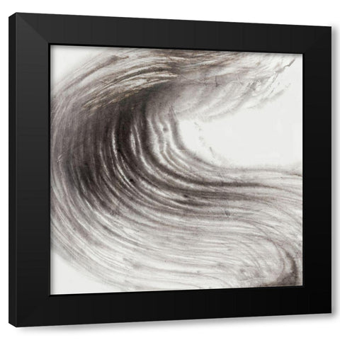 Gestural Swag  Black Modern Wood Framed Art Print with Double Matting by PI Studio