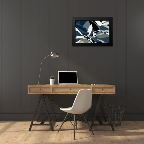 Blue Tropical Daydream  Black Modern Wood Framed Art Print by PI Studio