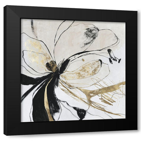 Black Bloom I  Black Modern Wood Framed Art Print with Double Matting by PI Studio