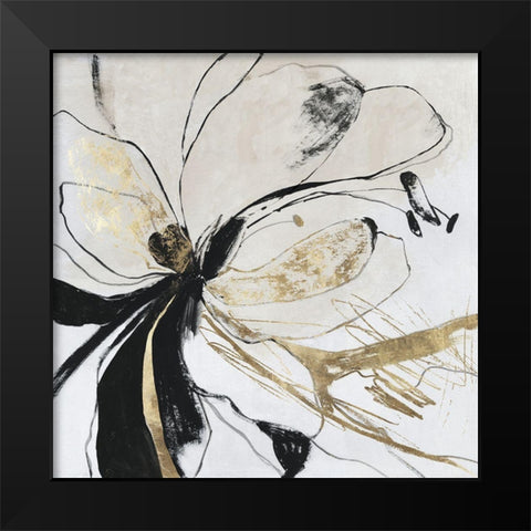 Black Bloom I  Black Modern Wood Framed Art Print by PI Studio