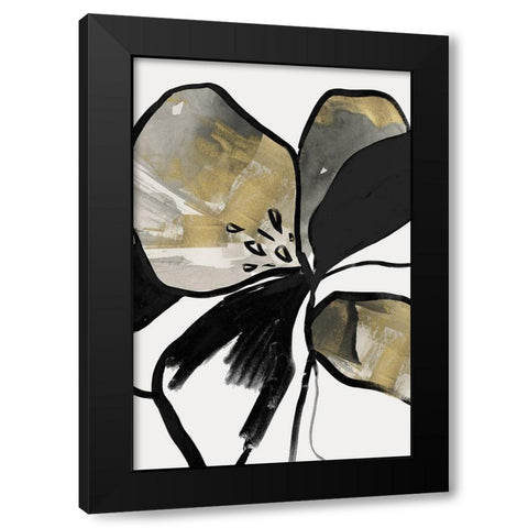 Yellow Botanical II  Black Modern Wood Framed Art Print by PI Studio