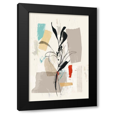 Simple Flower II  Black Modern Wood Framed Art Print with Double Matting by PI Studio