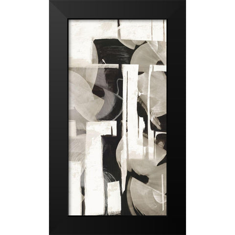 Puzzle Pieces I  Black Modern Wood Framed Art Print by PI Studio