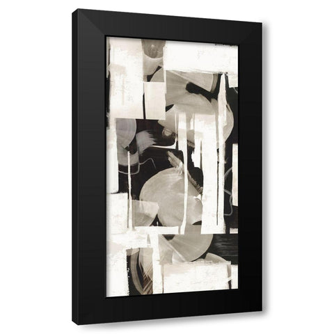 Puzzle Pieces II  Black Modern Wood Framed Art Print with Double Matting by PI Studio