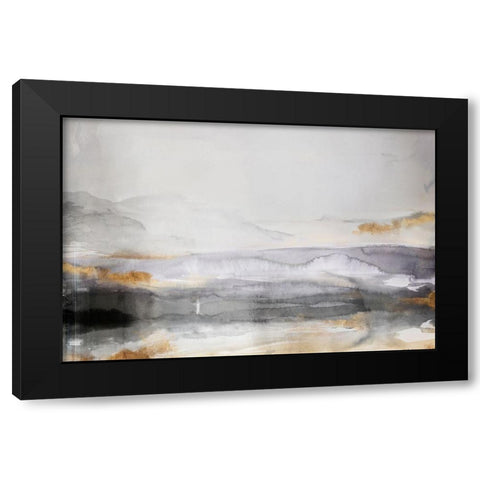 Misty Lagoon  Black Modern Wood Framed Art Print with Double Matting by PI Studio