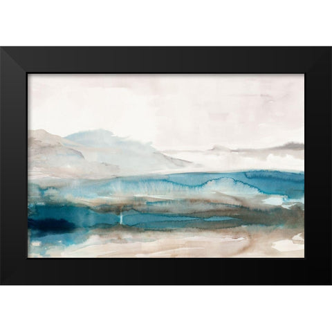 Misty Lagoon  Black Modern Wood Framed Art Print by PI Studio