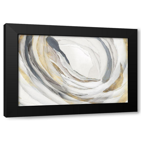 Ripped Paper  Black Modern Wood Framed Art Print by PI Studio