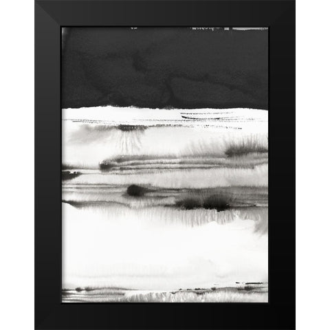 Rhythm of Sea I  Black Modern Wood Framed Art Print by PI Studio