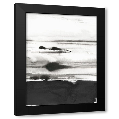 Rhythm of Sea II Black Modern Wood Framed Art Print with Double Matting by PI Studio