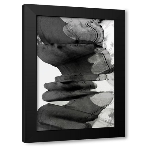 Warped I  Black Modern Wood Framed Art Print with Double Matting by PI Studio