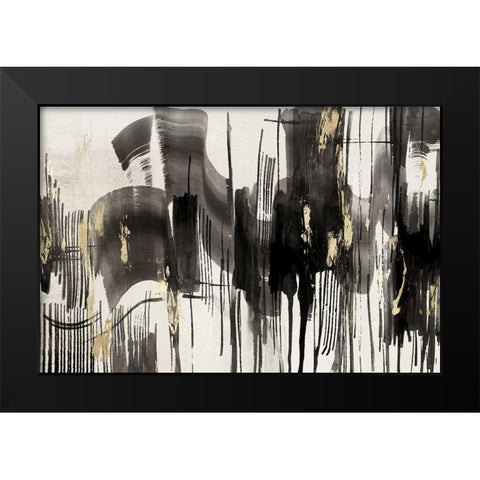 Percussion Black Modern Wood Framed Art Print by PI Studio