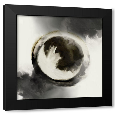 Smokey Circumference  Black Modern Wood Framed Art Print with Double Matting by PI Studio