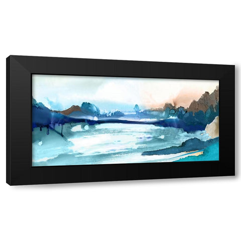 Aurora Landscape  Black Modern Wood Framed Art Print by PI Studio