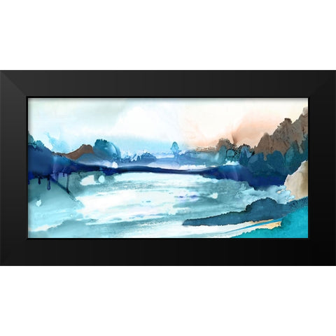 Aurora Landscape  Black Modern Wood Framed Art Print by PI Studio