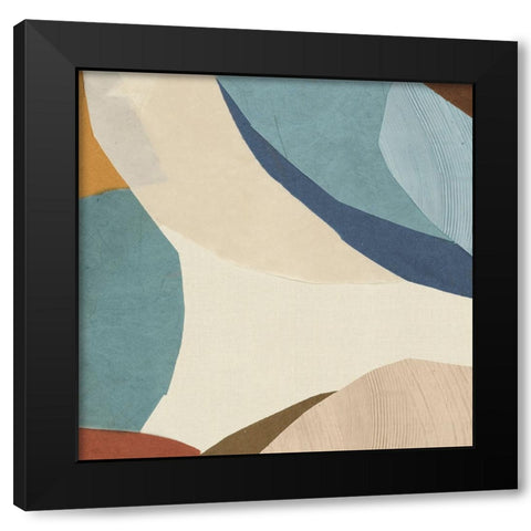Puzzle Coutout II  Black Modern Wood Framed Art Print by PI Studio