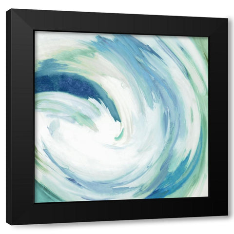 Blue Infinity  Black Modern Wood Framed Art Print with Double Matting by PI Studio