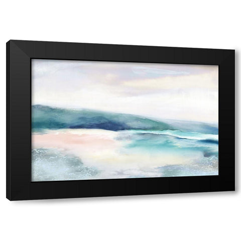 Blushing Blue Landscape  Black Modern Wood Framed Art Print by PI Studio