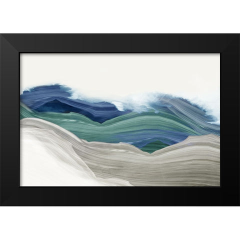Mountain Swirl  Black Modern Wood Framed Art Print by PI Studio