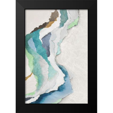 Ripple Flow I  Black Modern Wood Framed Art Print by PI Studio