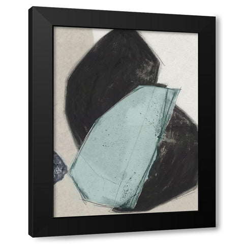 Simply Shapes I  Black Modern Wood Framed Art Print with Double Matting by PI Studio