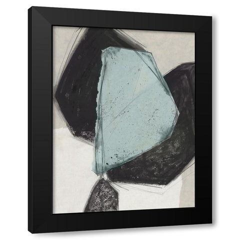 Simply Shapes II  Black Modern Wood Framed Art Print by PI Studio