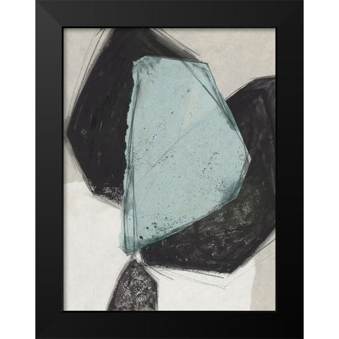 Simply Shapes II  Black Modern Wood Framed Art Print by PI Studio