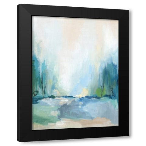 Soft Blue Landscape II  Black Modern Wood Framed Art Print by PI Studio