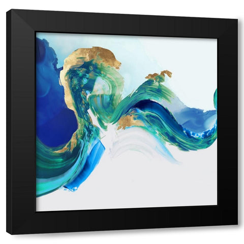 Splash of Stroke I  Black Modern Wood Framed Art Print with Double Matting by PI Studio