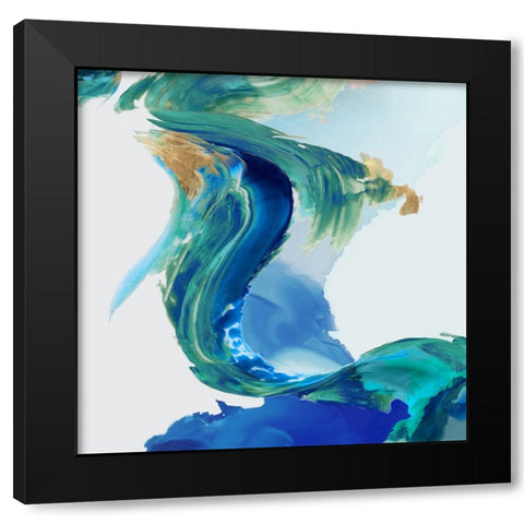 Splash of Stroke II  Black Modern Wood Framed Art Print by PI Studio