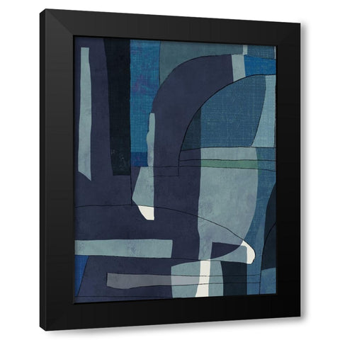 Night Barcelona I  Black Modern Wood Framed Art Print with Double Matting by PI Studio