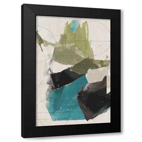 Accent of Blue I  Black Modern Wood Framed Art Print by PI Studio