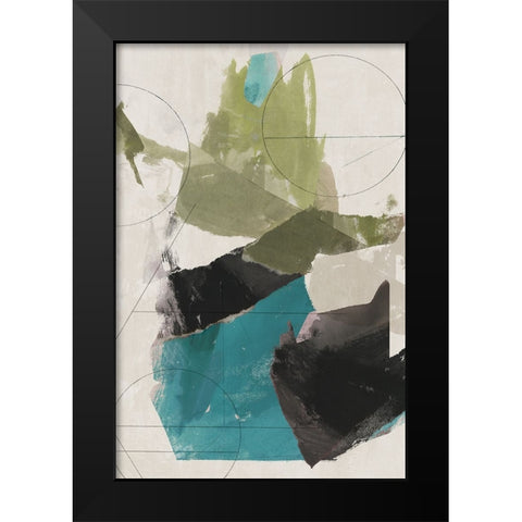 Accent of Blue I  Black Modern Wood Framed Art Print by PI Studio