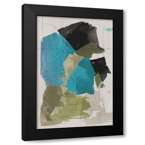 Accent of Blue II  Black Modern Wood Framed Art Print by PI Studio